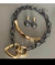 Chocker grafite com canos dourados - comprar online