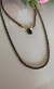 conjunto dois colares pedraria preta - comprar online
