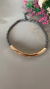 Chocker grafite com canos dourados