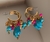Argola Sophia tons Rosa e Azul