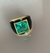Anel Pedra Verde Resinado Preto - comprar online
