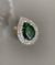 Anel Dourado cm Stras gota Verde Esmeralda