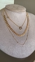 Conjuto de Colares Dourado com Gota Cristal