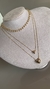 Conjunto de trio Colares Corações Dourado