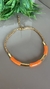 Choker Bella Laranja com Dourado