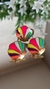 Conjunto Mariane Colorida Branca Anel e Brinco