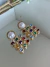 Brinco Maxibrinco Siena seg dourado com pérola e strass colorido - Bia Pimenta acessorios 