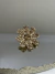 Broche metal com strass primeira linha flor dourada strass dourado - comprar online
