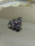 Broche metal com strass primeira linha Inseto besouro grafite strass colorido