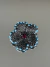 Broche flor grafite strass turquesa com pink - comprar online