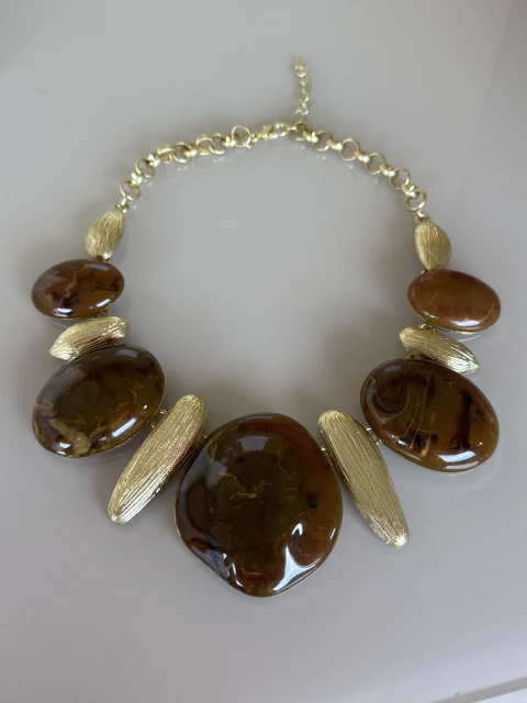 Maxicolar dourado acetinado fosco Siena resina marrom mesclado - comprar online