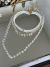 Conjunto três colares Zircônia cristal dourado choker miçanga perolada