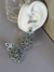 Brinco linha festa prata com zircônia cristal e pedras cor verde esmeralda na internet