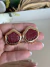 Brinco resort verniz italiano dourado concha resina vermelho escuro na internet