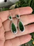 Brinco prata delicado zircônia cristal com pedra verde na internet