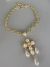 Colar Diana dourado cruz dourada com pérola e strass - Bia Pimenta acessorios 