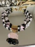 Colar Jade pedras naturais seis voltas maxicolar dourado verniz italiano pedra quartzo rosa e cristais preto - Bia Pimenta acessorios 