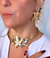 choker flor poa dourada - comprar online