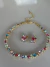 Conj Jolie Colar e Brinco Candy Colorido - comprar online