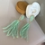 Brinco Alice gota fusion verde franja cristais com dourado - Bia Pimenta acessorios 