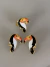 Conjunto dourado tucano anel e brinco na internet