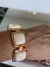 Bracelete siena dourado resina Marfim quadrada na internet