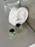 Conj Jade anel e brinco dourado pedras naturais quartzo rosa e detalhe zircônia verde e preta - loja online