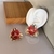 Conjunto Brinco e anel diferentes Orquídea vermelho com dourado - comprar online
