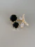 Broche cereja dourada Zircônia cristal e preta - comprar online