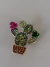 Broche dourado cacto colorido - comprar online