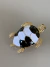 Broche dourado tartaruga preto e branco - comprar online