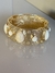 Bracelete dourado resina marfim silicone linha boho chic - comprar online