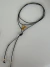 Colar fio preto country cavalo dourado