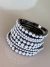 Mix com 8 pulseiras grafite com resina branca elásticas - comprar online