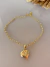 Colar Lia dourado coração nome Mãe na internet