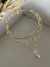Trio de colares afeto dourado com zircônia folheado a ouro e choker Riviera com três colares na internet
