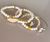 Mix cinco pulseiras ted resina com dourado black