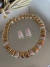 Conjunto dourado festa colar choker e brinco zircônia Bijouteria - loja online