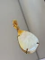 Pingente dourado pedra natural jade montagem Gota citrino