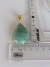 Pingente dourado pedra natural jade montagem Gota quartzo verde - comprar online