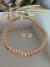Conjunto festa dourado choker colar e brinco zircônia navete cristal linha Bijouteria - comprar online