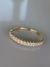 Bracelete festa dourado zircônia oval com microzirconias ao redor linha importação