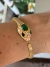Bracelete dourado cobra com zircônia animal print cobra - Bia Pimenta acessorios 