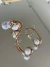 Conj anel e brinco linha premium verniz italiano brinco ear cuff com pérola - Bia Pimenta acessorios 