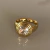 anel Ilka dourado verniz italiano rivoli cristal tam 20