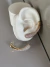 Brinco ear cuff dourado zircônia cristal