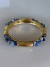 Bracelete Jade cascalho de pedra natural sodalita banho em verniz italiano