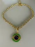 Colar dourado verniz italiano elo português com pingente do Brasil
