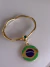 Pulseira bracelete dourado onda com pingente Brasil removível verniz italiano na internet