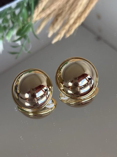 Brinc linha premium verniz italiano redondo dourado grande de pressão